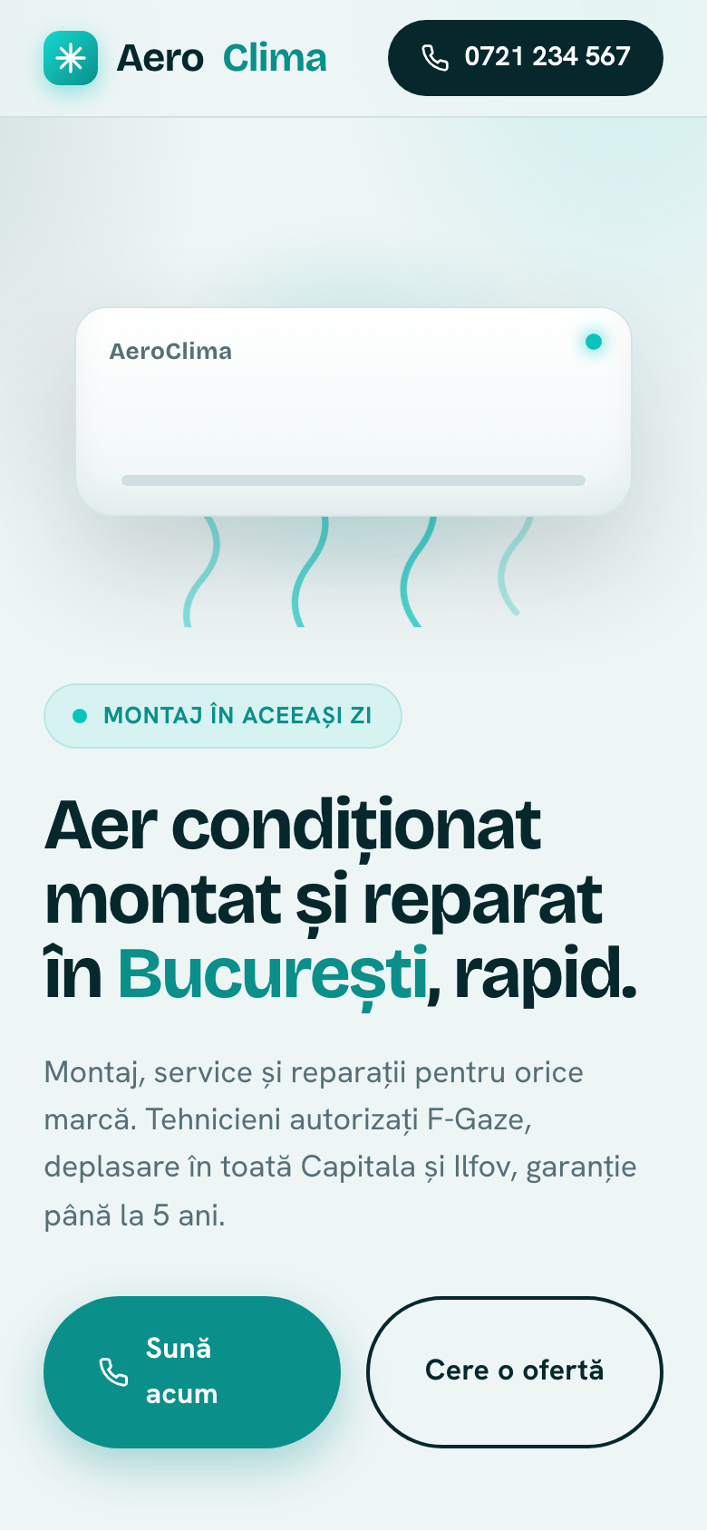 Site nou pe telefon — modern și clar