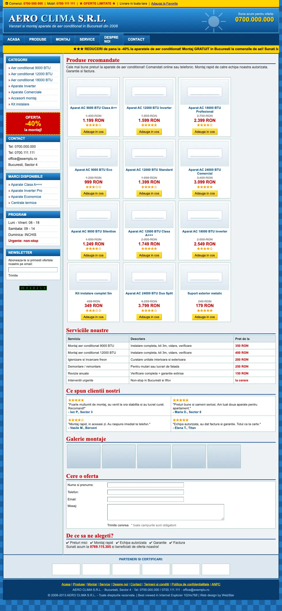 Site vechi pe telefon — greu de citit